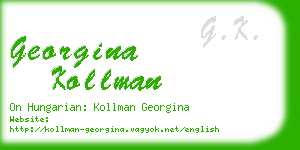 georgina kollman business card